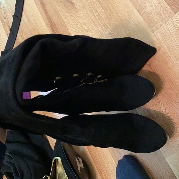 Rachel Zoe / Dylan stretch suede button over the knee heeled Thigh High Boots 6 - Picture 7 of 7